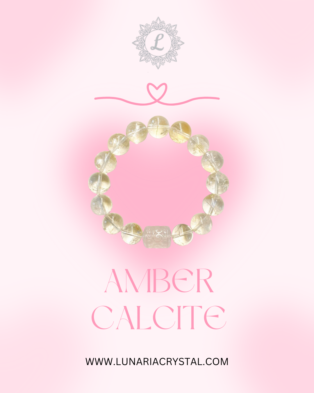 Amber Calcite Crystal Bracelet